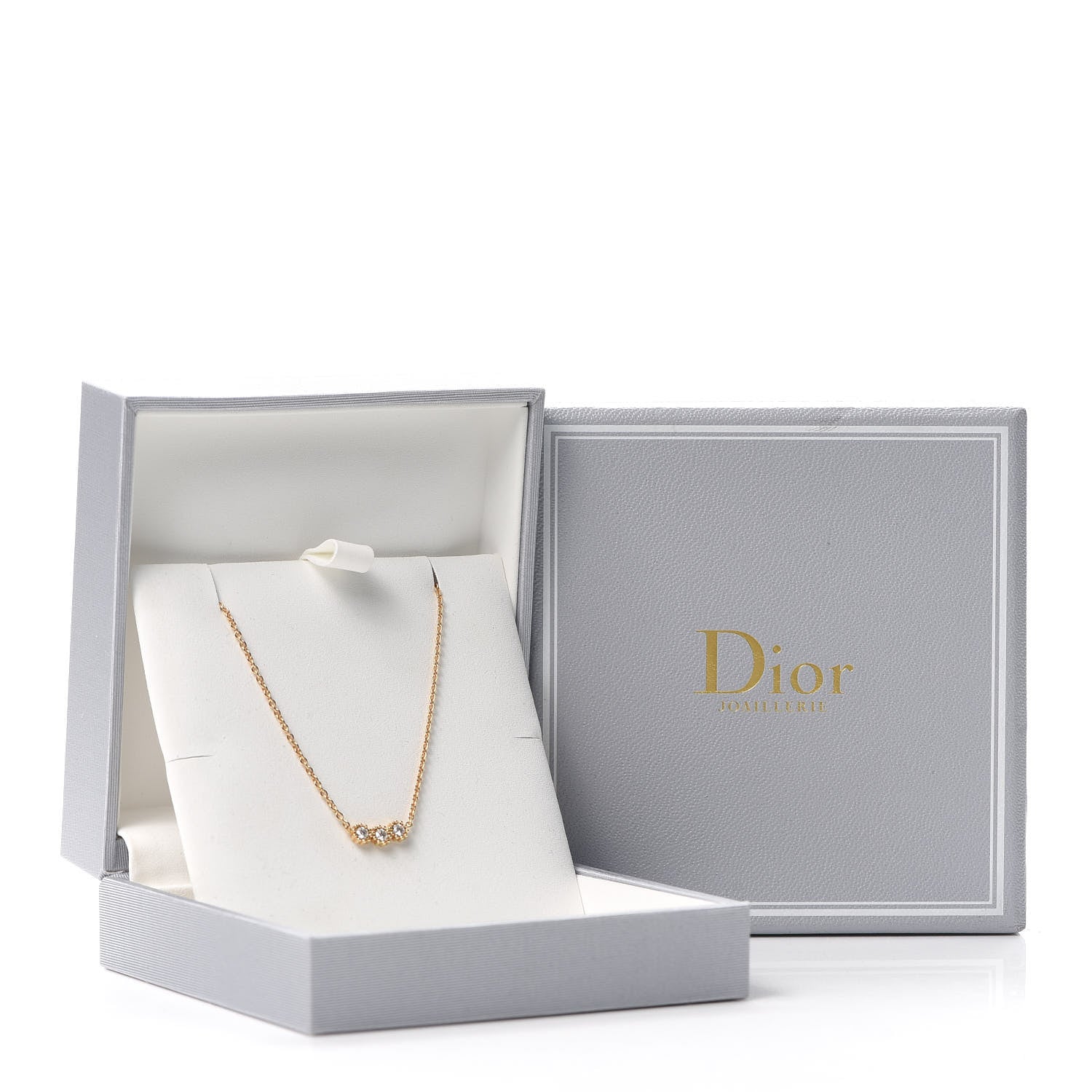 Christian Dior 18K Yellow Gold Diamond Mimirose Pendant Necklace 6 of 6