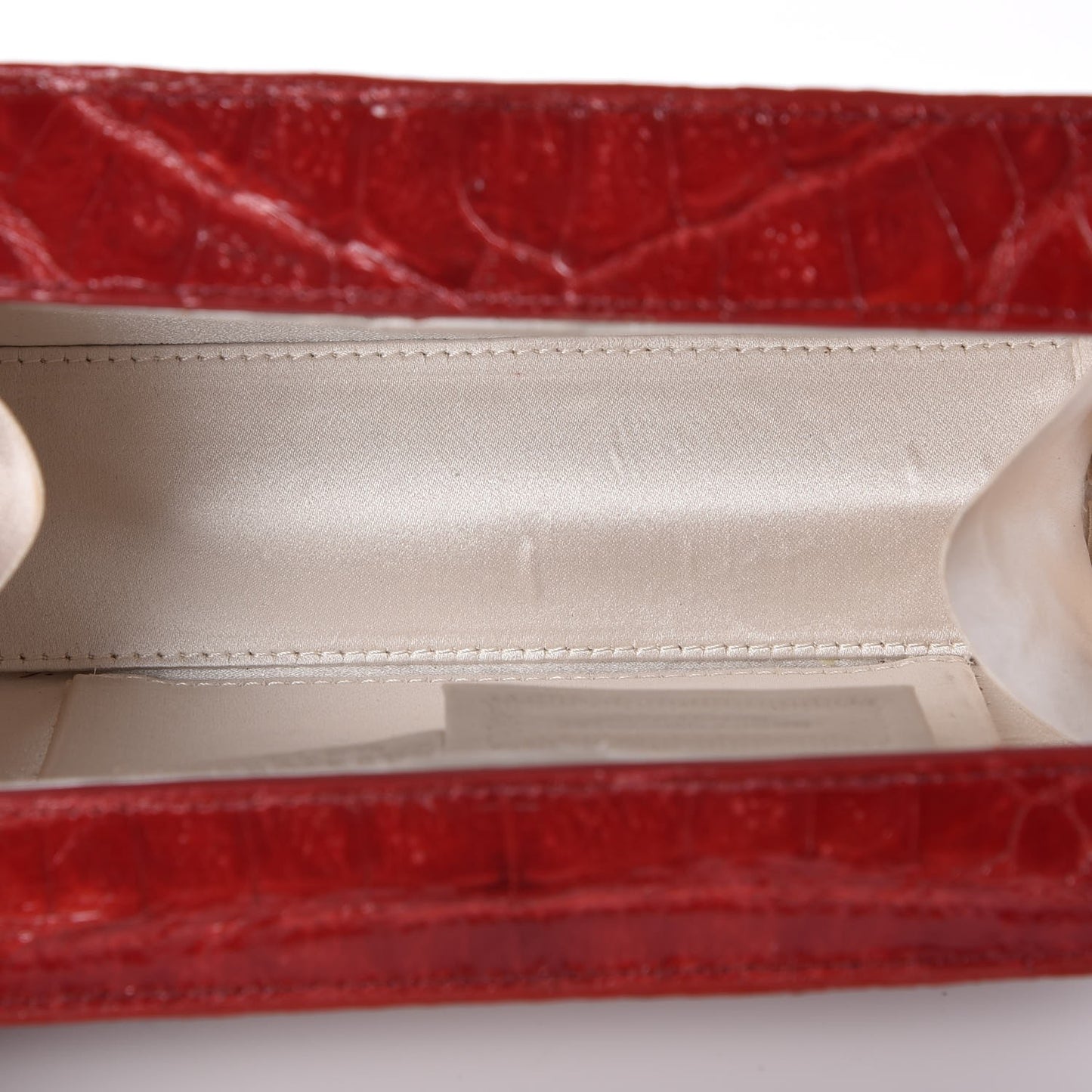 Crocodile Box Clutch Red