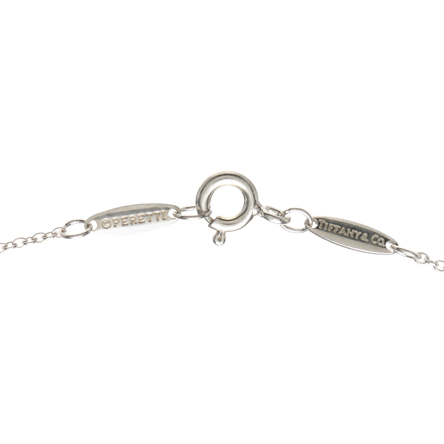 Sterling Silver 11mm Elsa Peretti Open Heart Pendant Necklace
