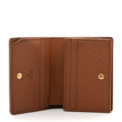 Gucci New Denim GG Monogram Dollar Calfskin Horsebit 1955 Card Case Wallet Blue Tea Cuir Epilog 5 of 7