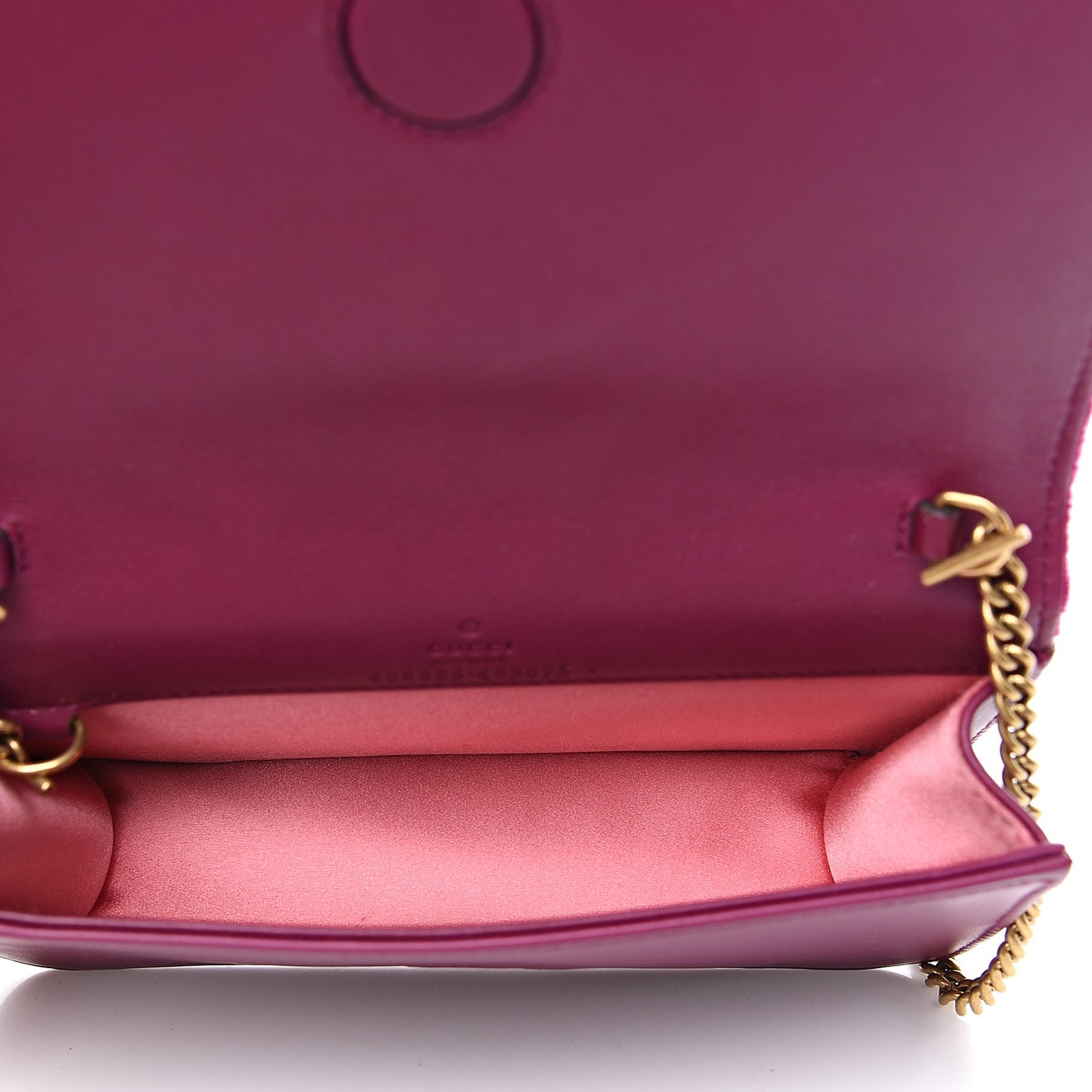 Velvet Matelasse GG Marmont Mini Bag Fuchsia Violet Cyclamen