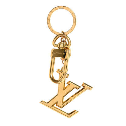 Louis Vuitton LV Facettes Bag Charm Key Holder Gold 1 of 7