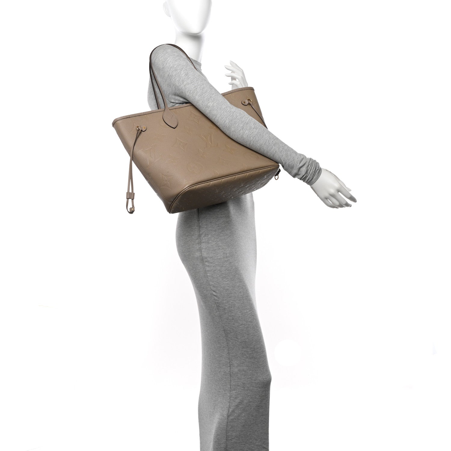 Louis Vuitton Empreinte Monogram Giant Neverfull MM Tourterelle 2 of 12