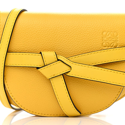 Loewe Grained Calfskin Mini Gate Crossbody Bag Yellow 8 of 14