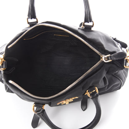 Prada Tessuto Nylon Vitello Daino Tote Black 4 of 8