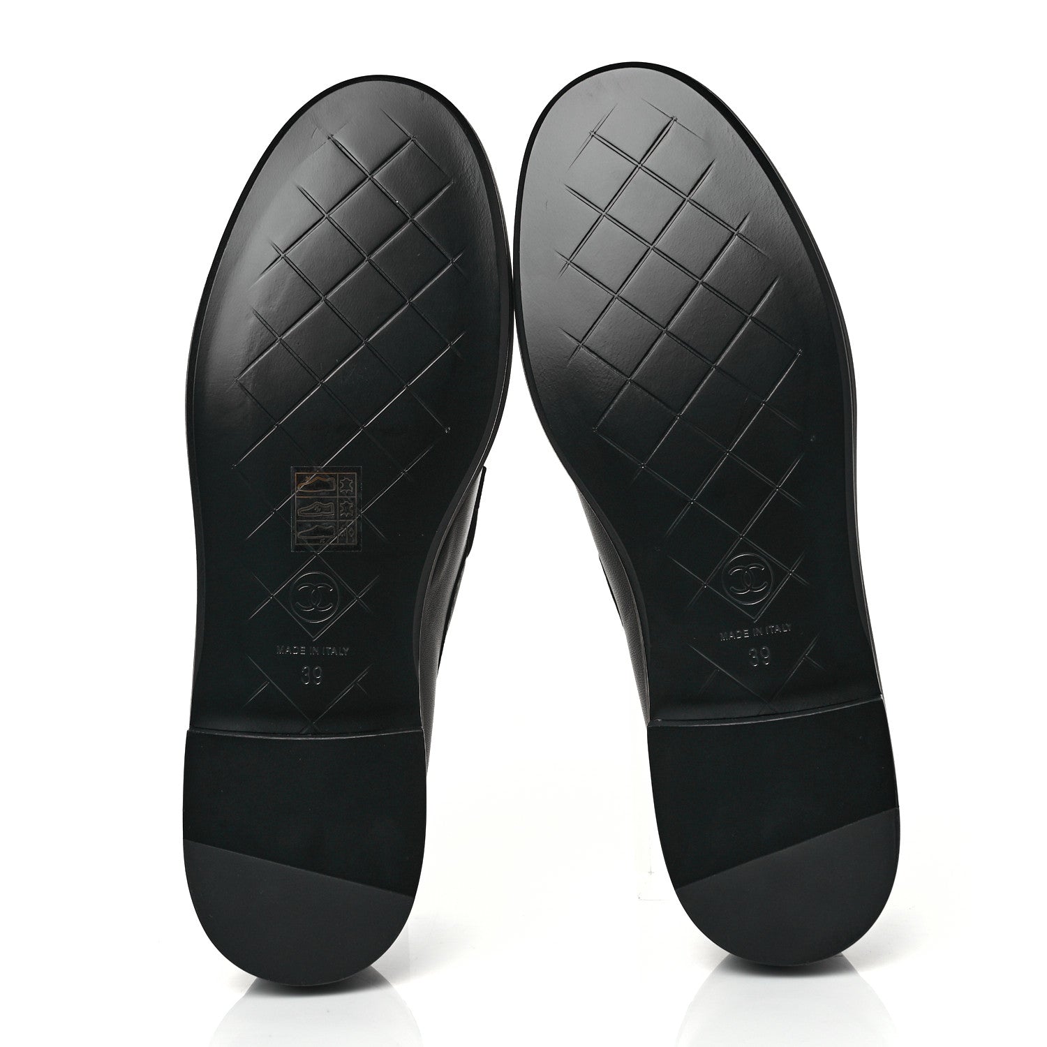Chanel Lambskin Quilted CC Turnlock Loafers 39 Black 4 of 8
