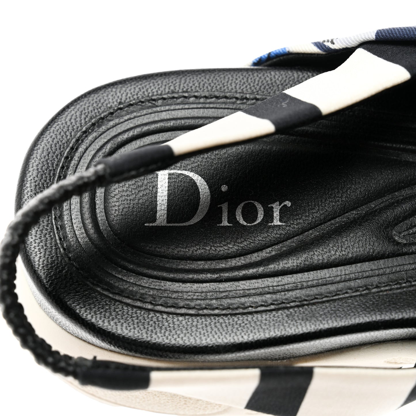 Canvas Sequin Dior Pulse Sandals 38 Multicolor