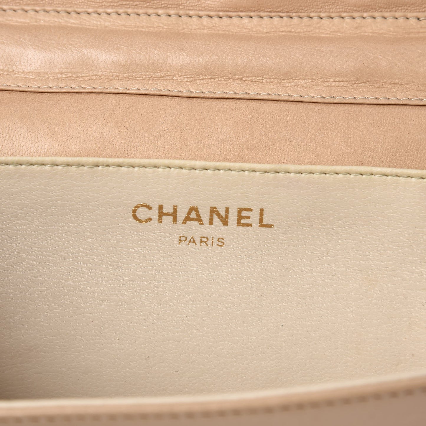 Lambskin Quilted Mini Flap Beige