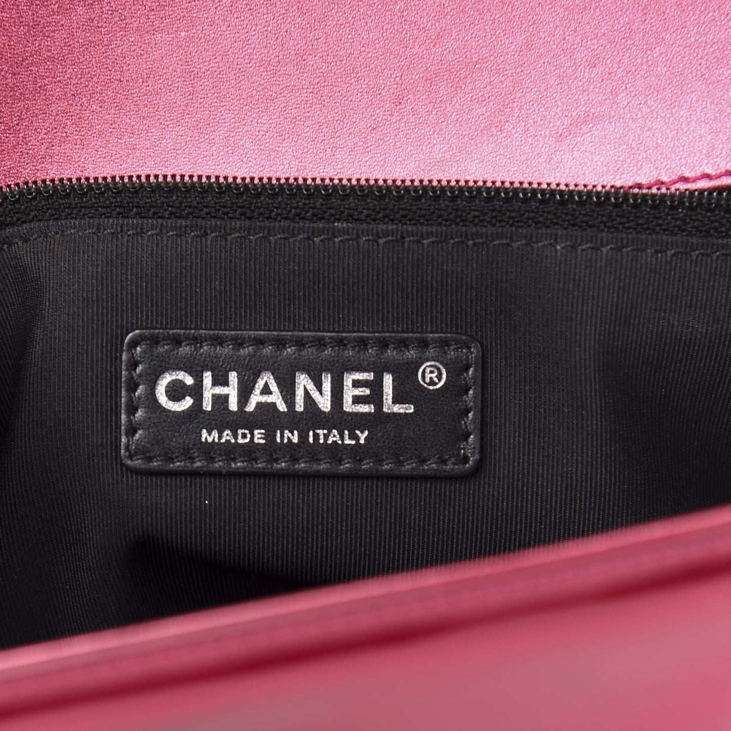 Metallic Patent Quilted New Medium Boy Flap Fuchsia