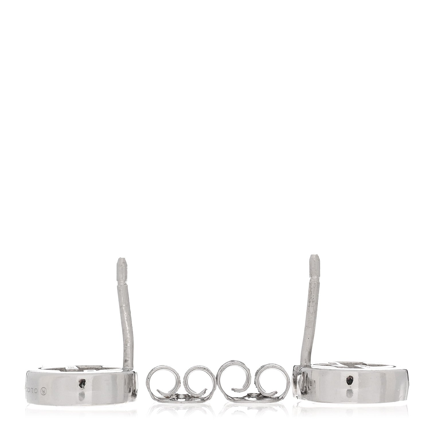 Gucci Sterling Silver Interlocking GG Stud Earrings 3 of 4