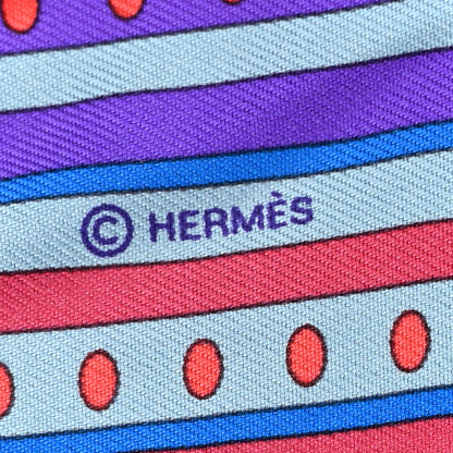 Hermes Silk Sequences Twilly Scarf Bleu Glacier 4 of 4