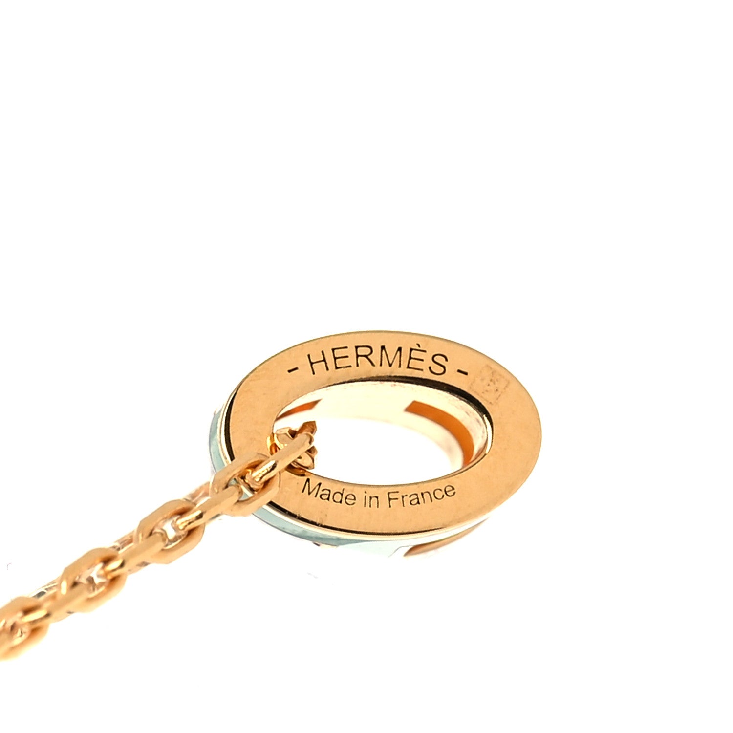 Hermes Lacquered Gold Mini Pop H Pendant Necklace Malachite 4 of 7