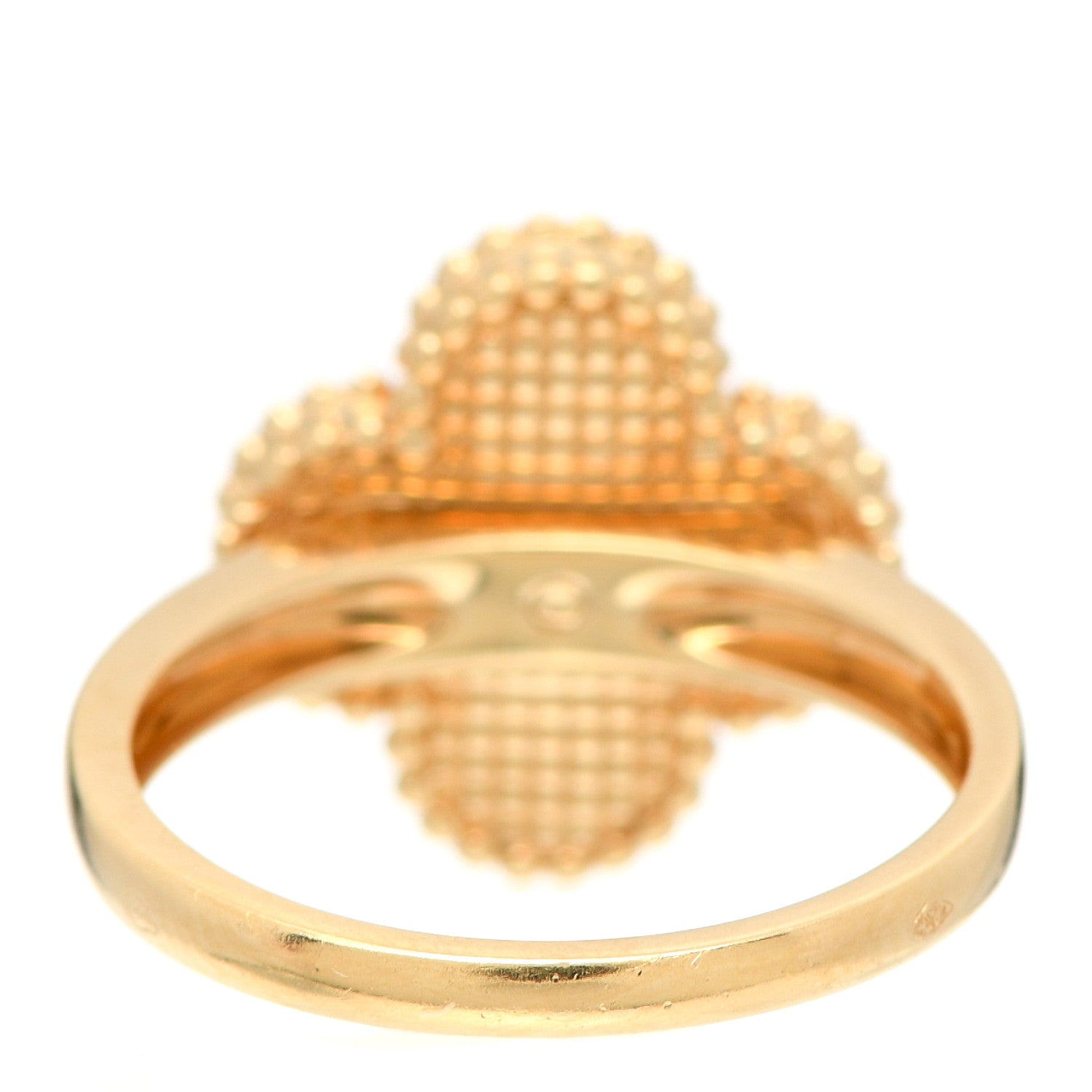 Van Cleef & Arpels 18K Yellow Gold Diamond Carnelian Vintage Alhambra Ring 54 6.75 4 of 6