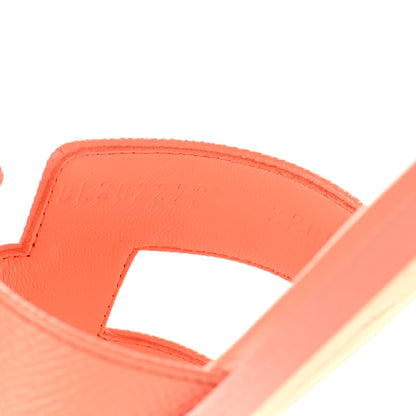 Hermes Epsom Oran Sandals 39 Orange Joey 6 of 9