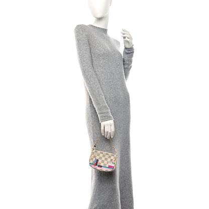 Louis Vuitton Damier Azur 2016 Christmas Animation Mini Pochette Accessories 2 of 8