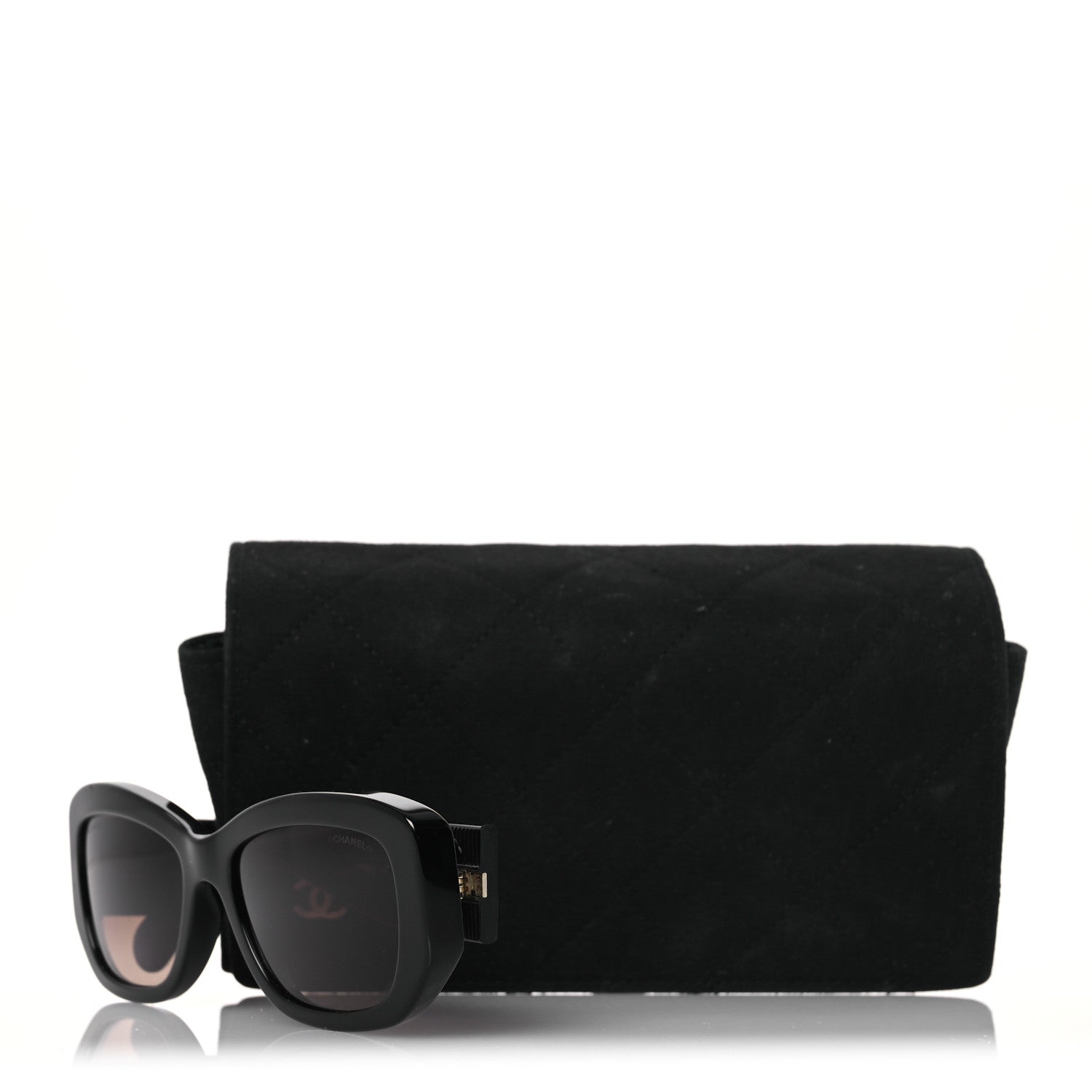 Chanel Acetate Rectangle Sunglasses 5493 Black 12 of 12