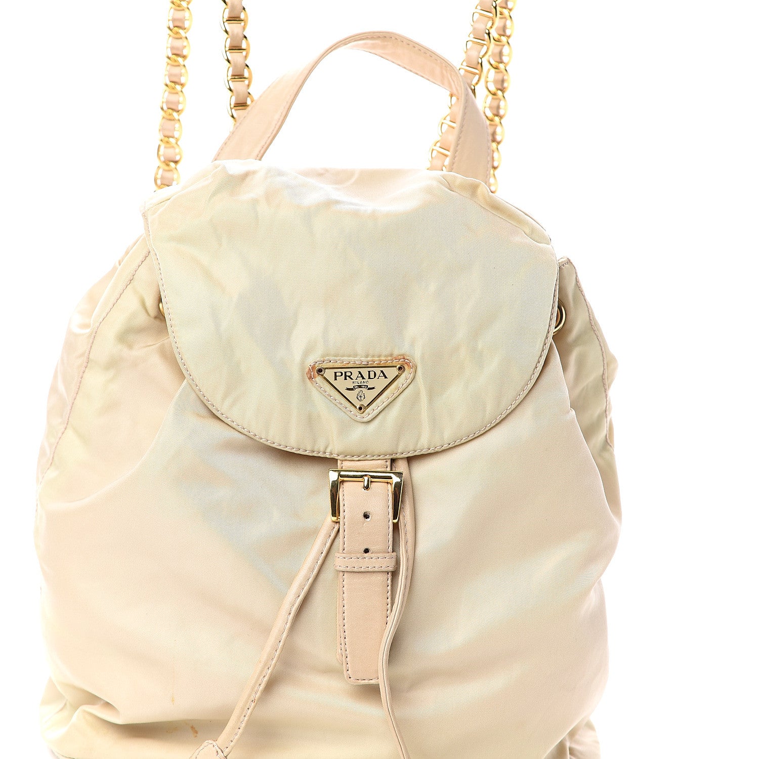 Prada Tessuto Nylon Vela Chain Backpack Sabbia 6 of 8