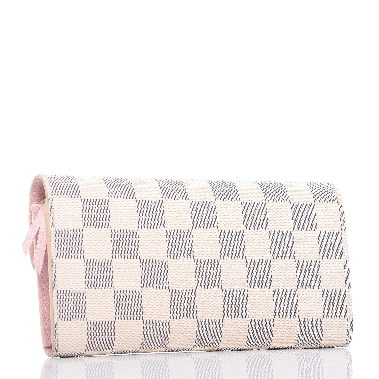 Louis Vuitton Damier Azur Emilie Wallet Rose Ballerine 3 of 12