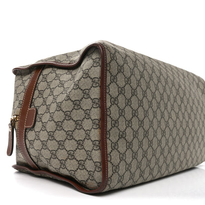 Gucci GG Plus Monogram Large Signature Web Loop Carry On Duffle Bag Beige Ebony 8 of 9