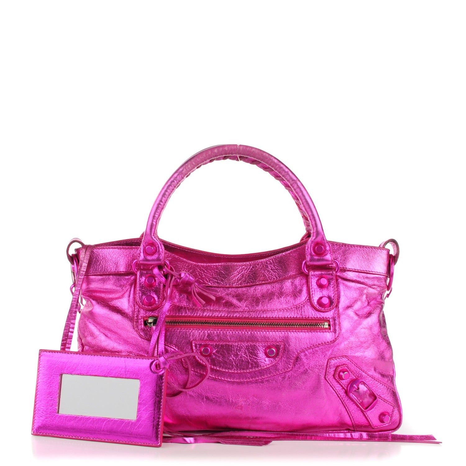 Balenciaga Metallic Chevre Classic Hardware First Magenta 1 of 10