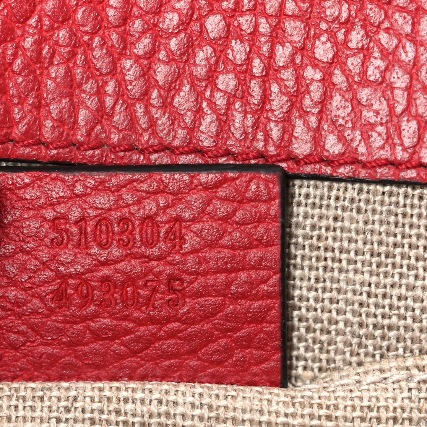 Dollar Calfskin Small Interlocking G Shoulder Bag Red