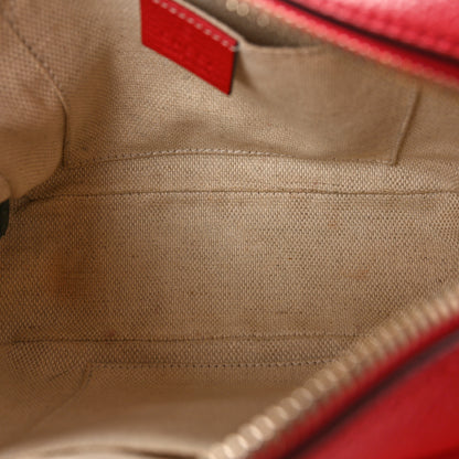 Gucci Pebbled Calfskin Small Soho Disco Bag Tabasco Red 5 of 11