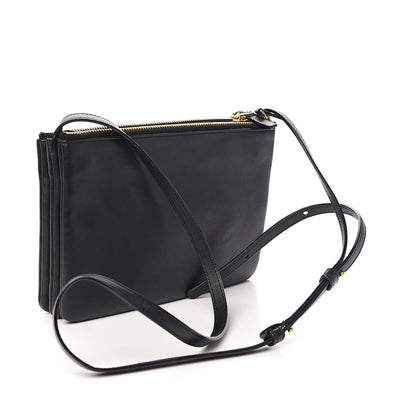 Celine Lambskin Small Trio Crossbody Bag Black 2 of 10