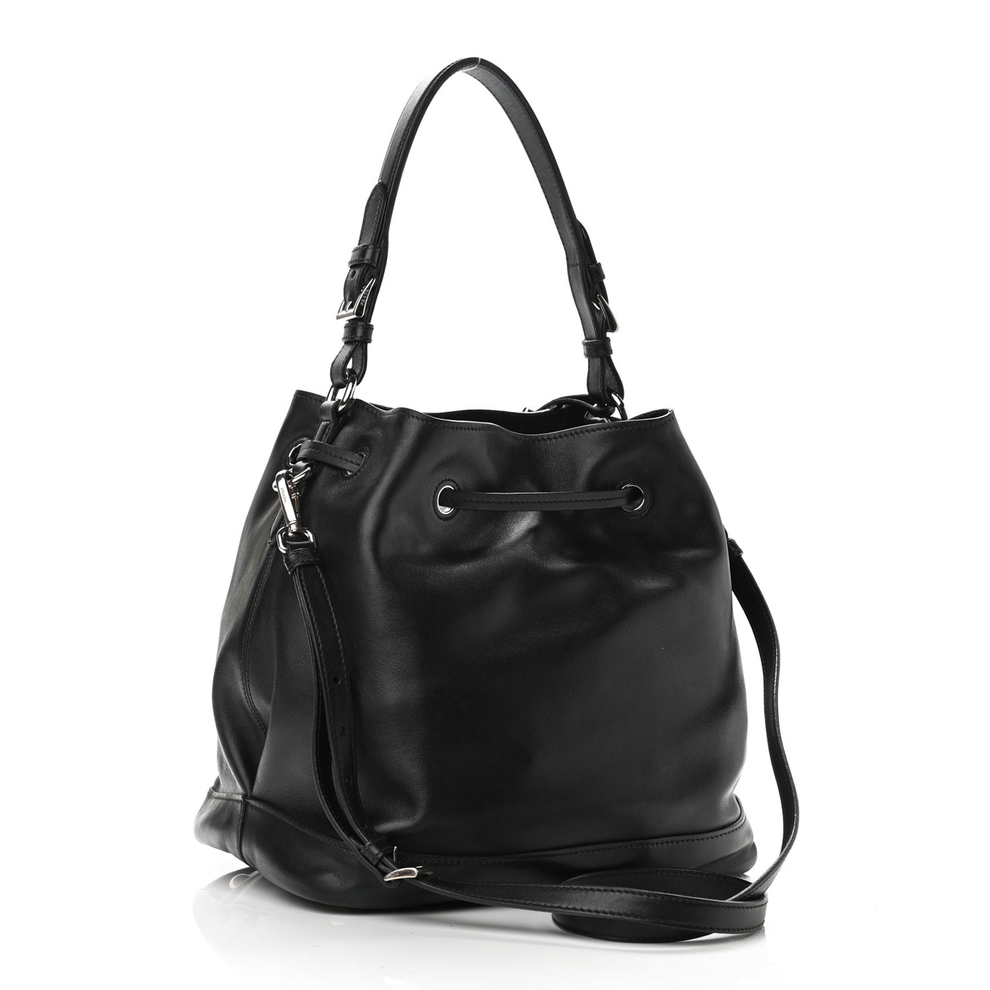 Soft Calfskin Bucket Bag Black
