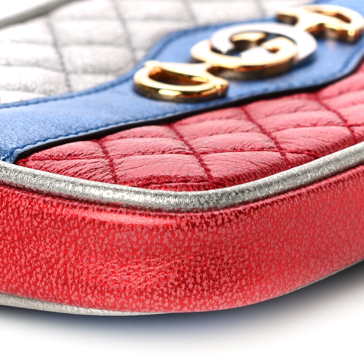 Gucci Laminated Nappa Trapuntata Zumi iPhone Case Rosso Marine Argento 8 of 9