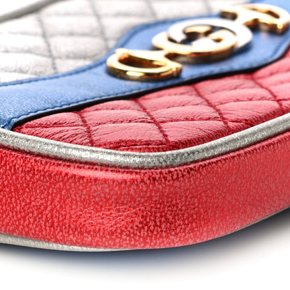 Gucci Laminated Nappa Trapuntata Zumi iPhone Case Rosso Marine Argento 8 of 9
