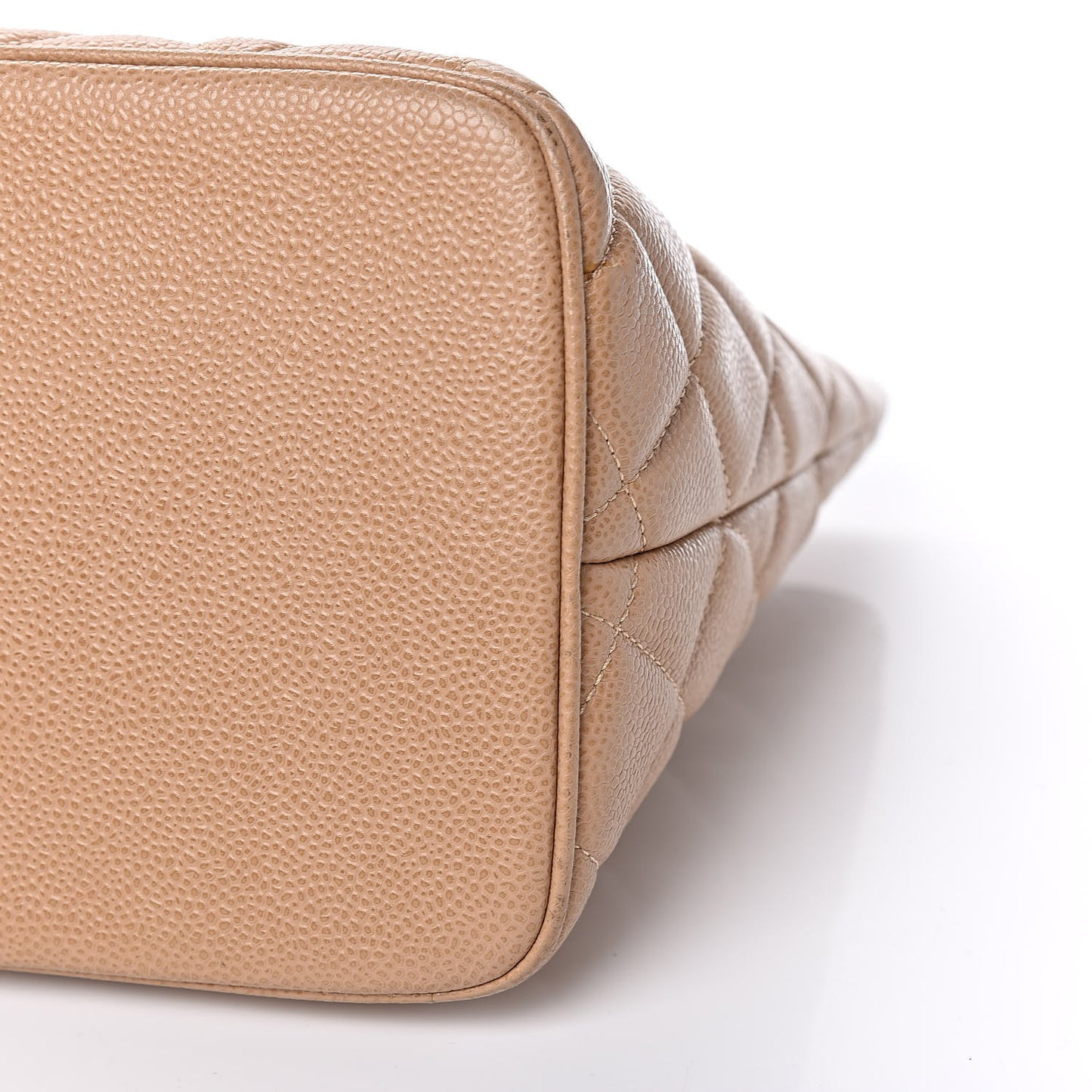 Caviar Quilted Medallion Tote Beige