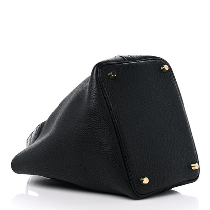 Hermes Taurillon Clemence Matte Alligator Picotin Lock Touch 18 PM Black 4 of 9