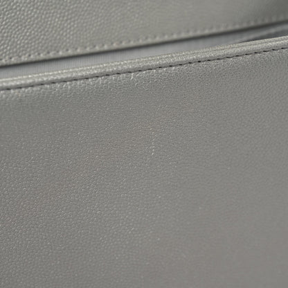 Chanel Metallic Caviar Quilted Medium Boy Flap Silver 13 of 15