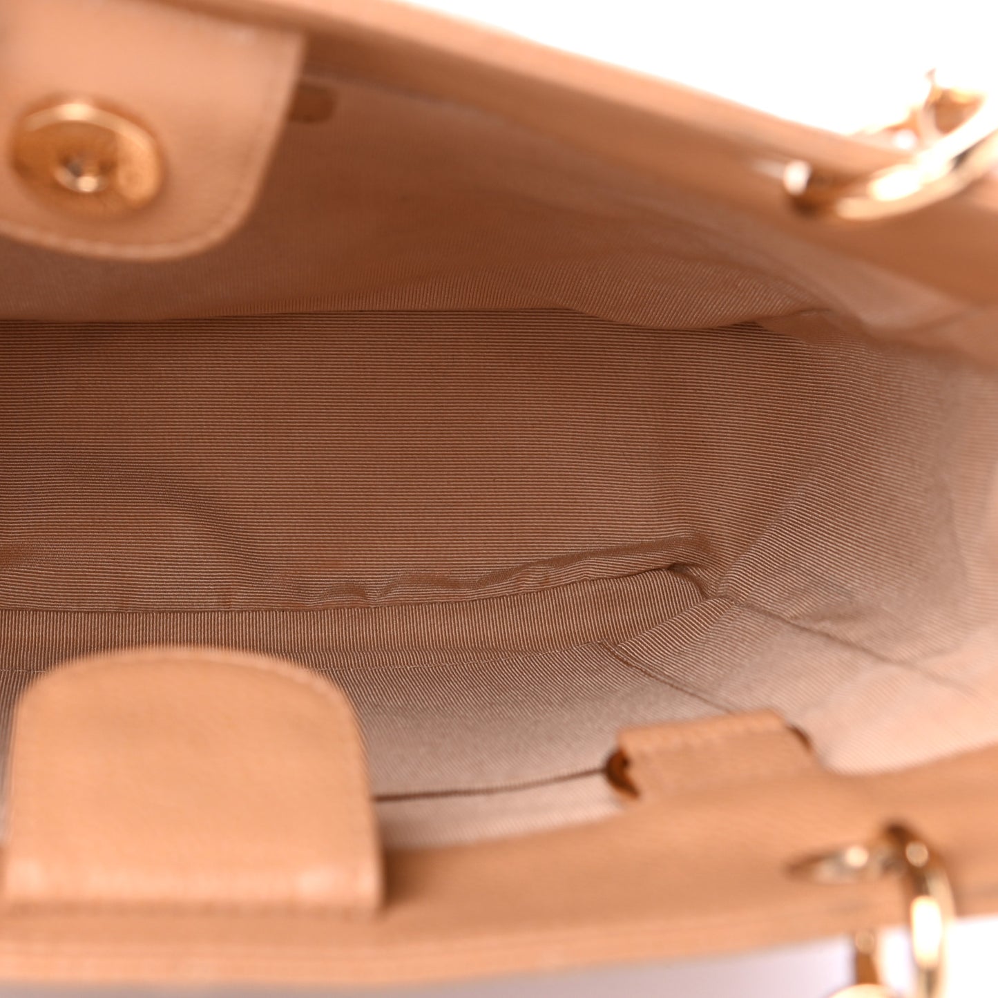 Caviar Quilted Petit Shopping Tote PST Beige