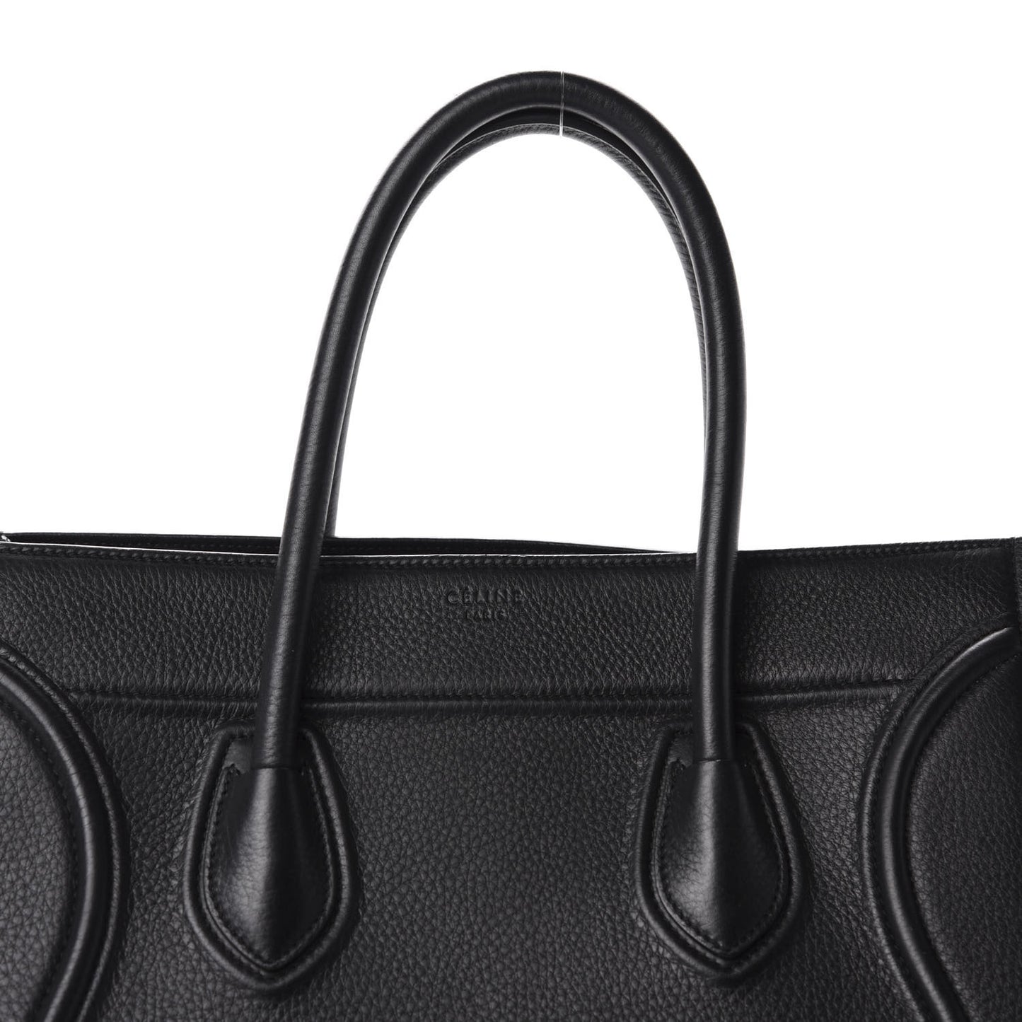 Grained Calfskin Medium Phantom Luggage Black