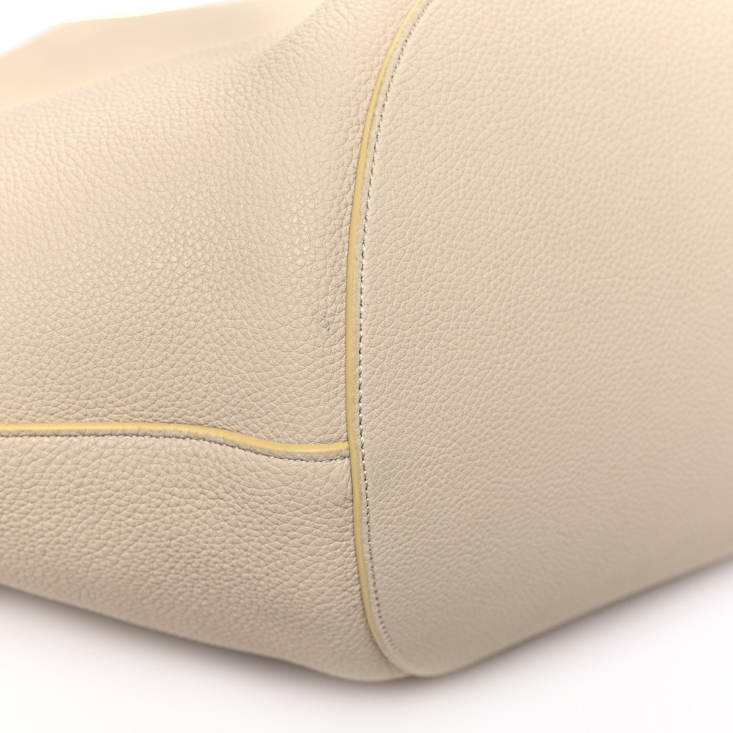 Khaite Pebbled Sport Calfskin Medium Lotus Tote Ivory 9 of 10