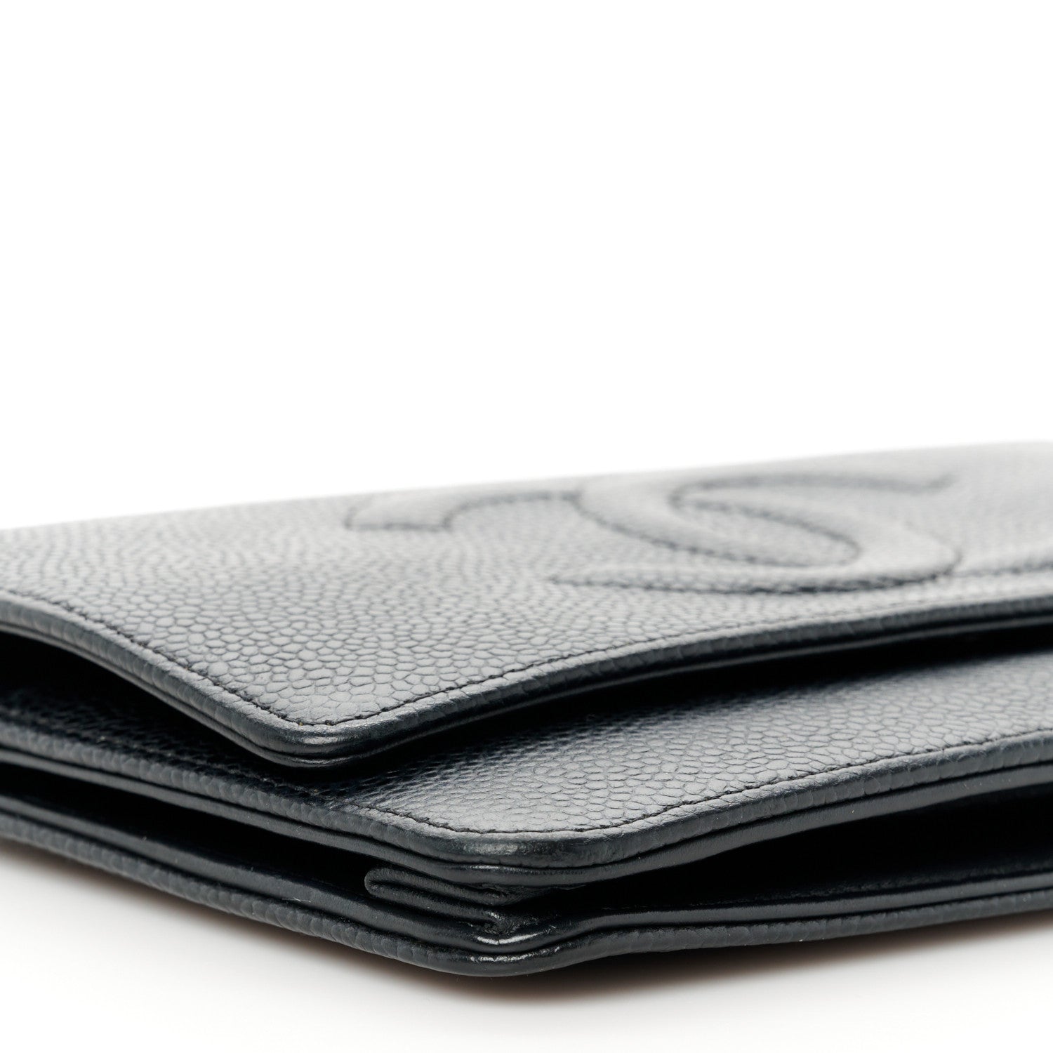 Chanel Caviar Timeless CC Wallet On Chain WOC Black 11 of 12