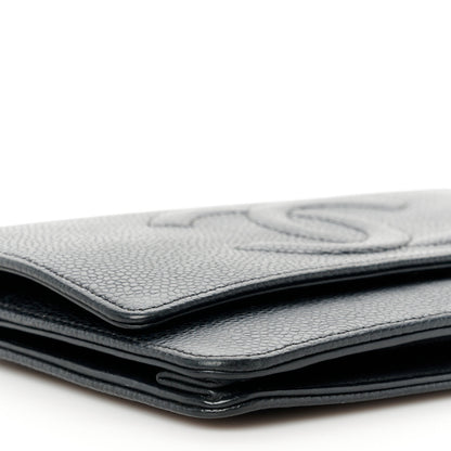 Chanel Caviar Timeless CC Wallet On Chain WOC Black 11 of 12