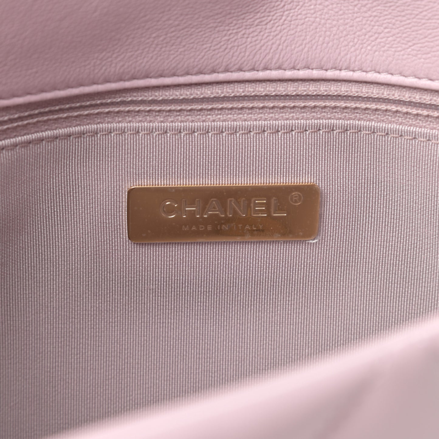 Lambskin Quilted Large Chanel 19 Flap Light Pink