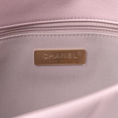 Chanel Lambskin Quilted Large Chanel 19 Flap Light Pink 6 of 10