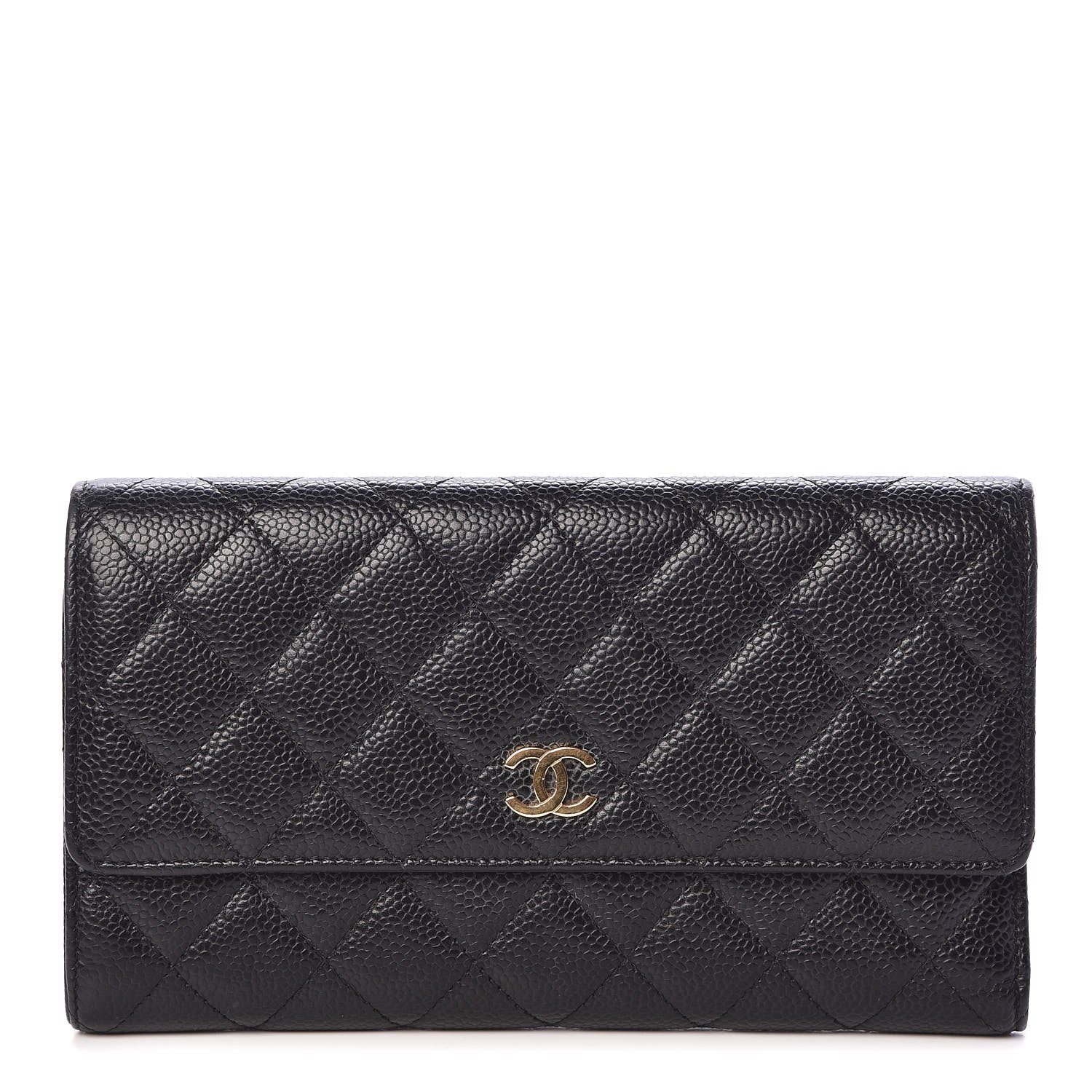 Chanel Caviar Quilted Large Flap Wallet Black 1 of 9