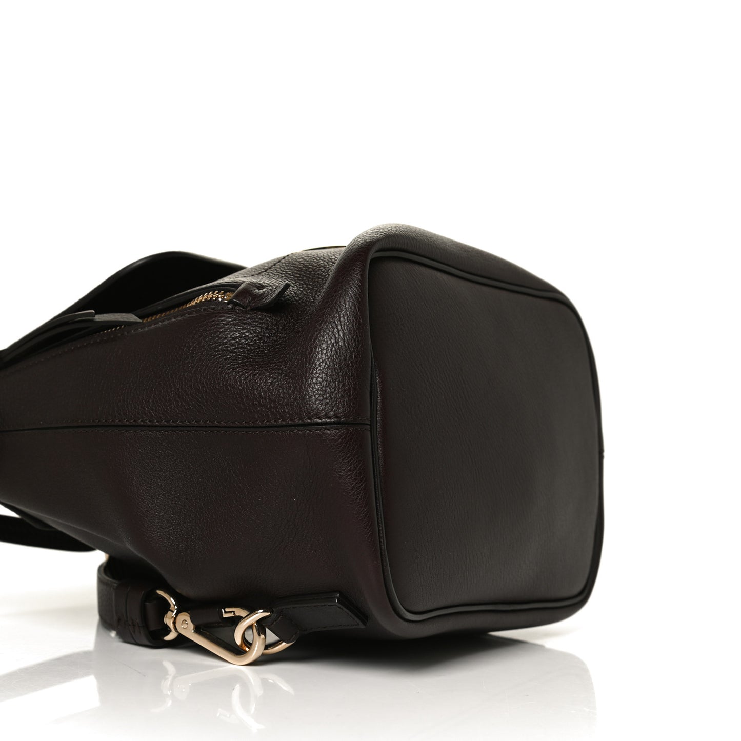 Suede Calfskin Small Faye Backpack Carbon Brown