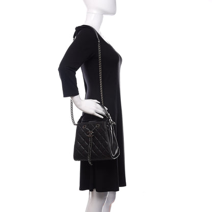 Chanel Caviar Quilted Small CC Bucket Bag Black 2 of 11