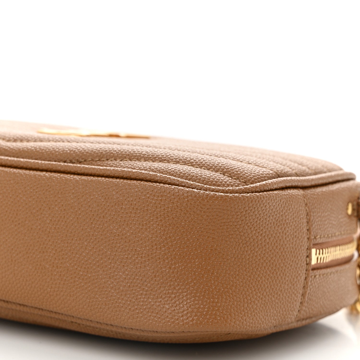 Saint Laurent Grain De Poudre Matelasse Monogram Mini Lou Camera Bag Dark Natural 10 of 10