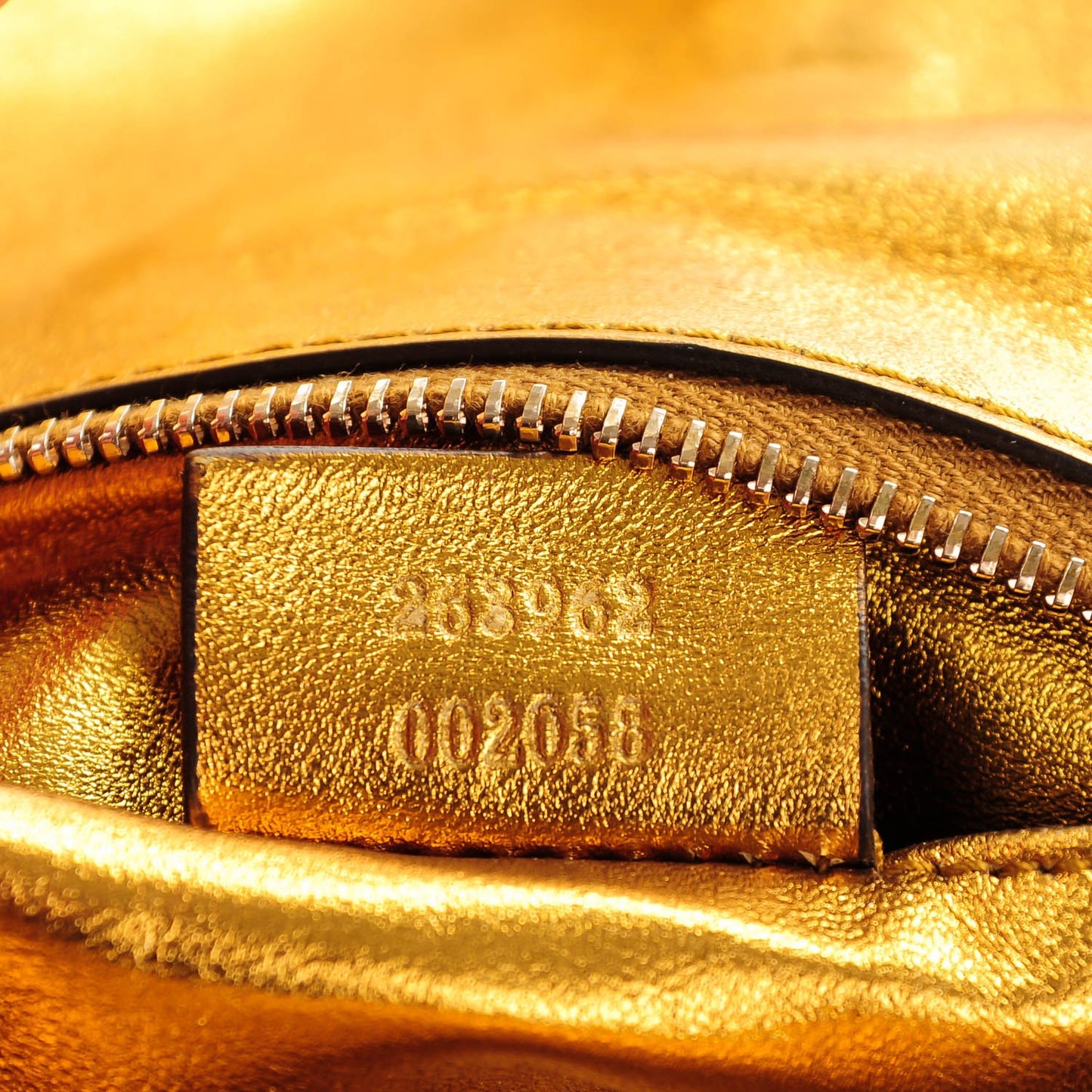 Metallic Python Malika Clutch Gold