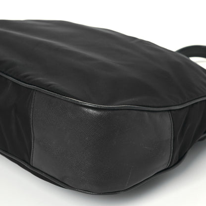 Prada Tessuto Nylon Saffiano Hobo Baltico 10 of 12