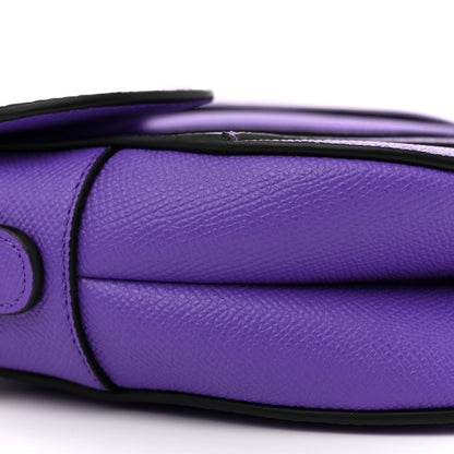 Christian Dior Grained Calfskin Saddle Bag Purple 9 of 11
