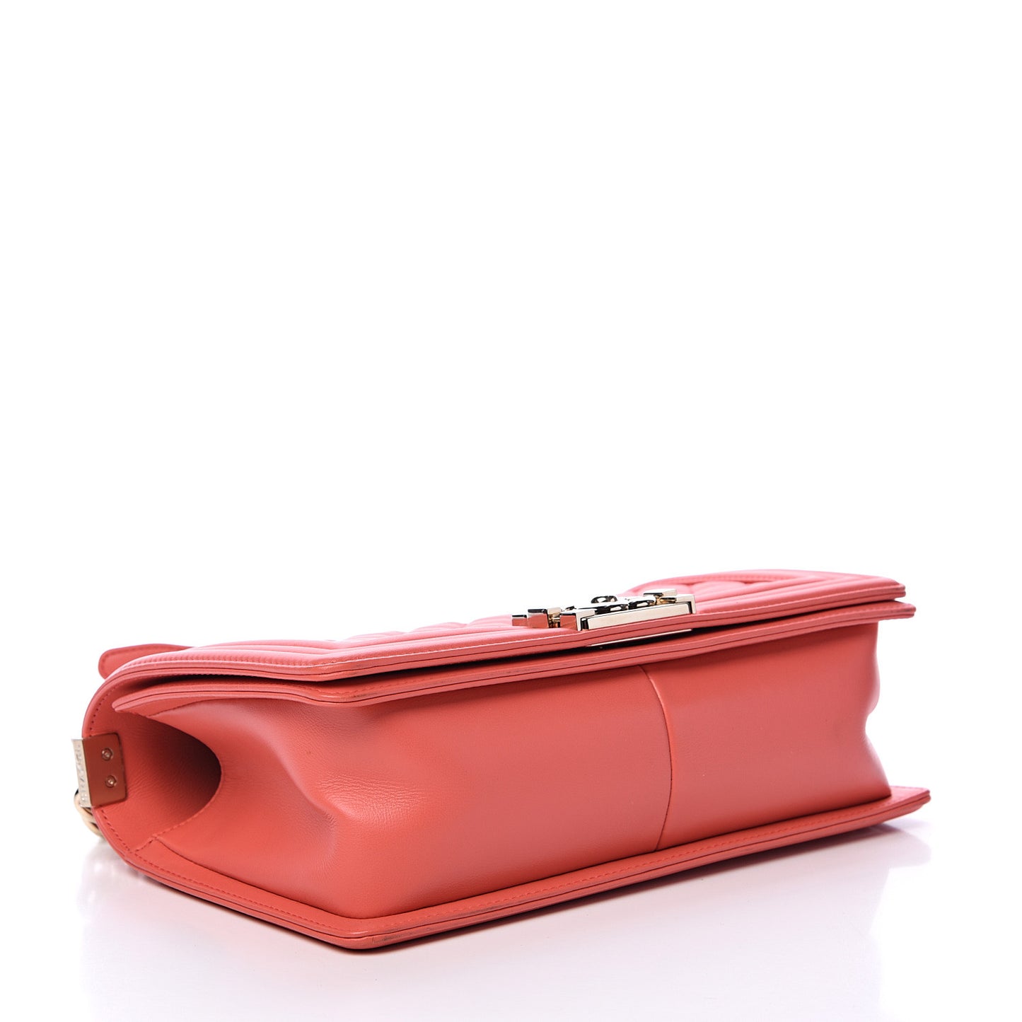 Lambskin Quilted Medium Boy Flap Coral