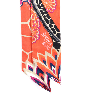Hermes Silk The Three Graces Twilly Vermillion Fuchsia 2 of 4