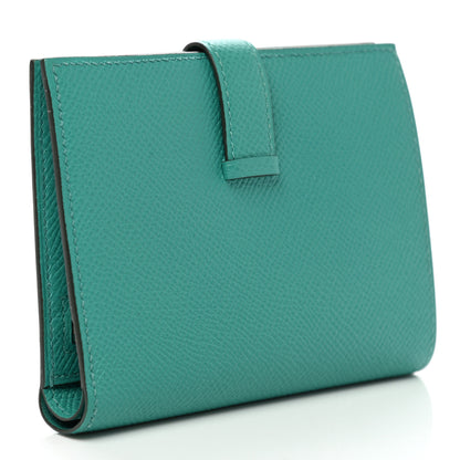 Hermes Epsom Bearn Compact Wallet Vert Verone 3 of 8